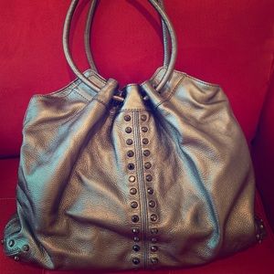 Michael Kors Silver Shoulder Hobo/Tote Bag